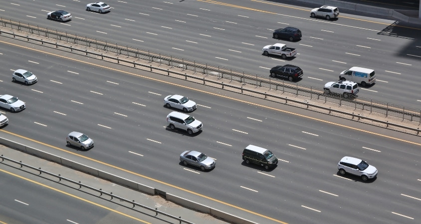 The road in Dubai