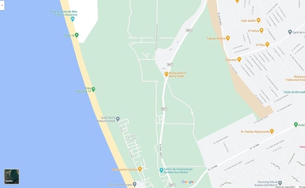 View from the map