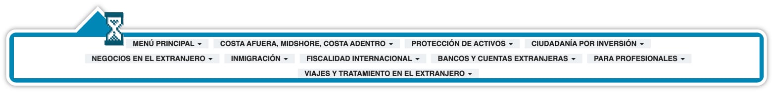 Menú principal del sitio