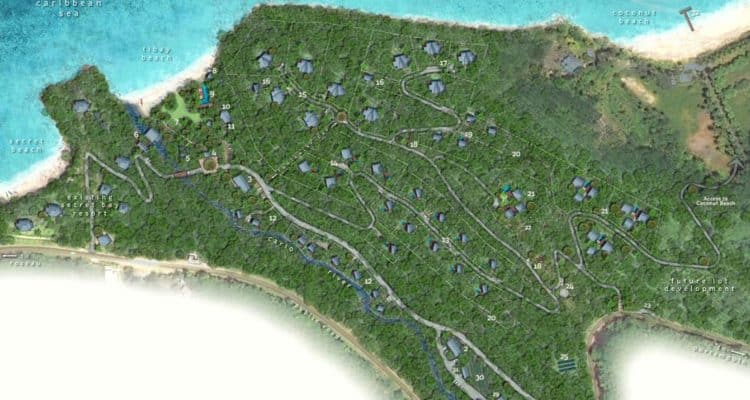 secret bay dominica map