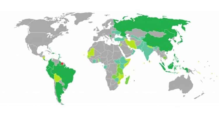 Visa requirements for citizens of Suriname