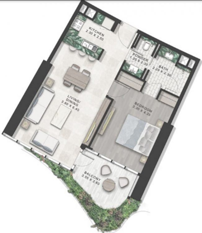 Two-bedroom apartment