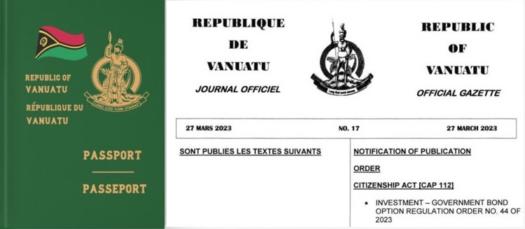 Vanuatu citizenship through bonds