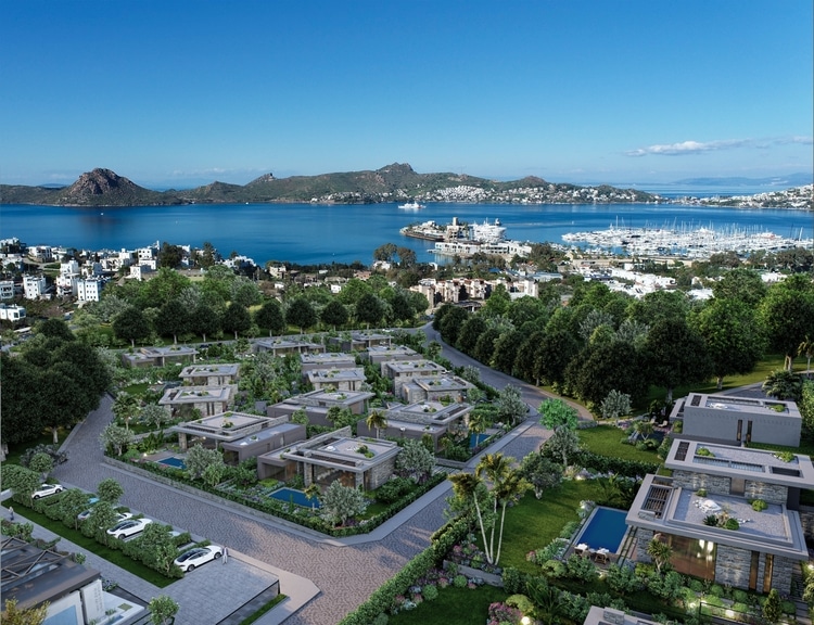 Villas and estates in the new residential complex "Blue Cove"