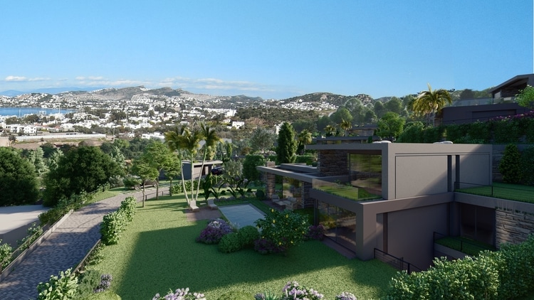 Villas and estates in the new residential complex "Blue Cove"