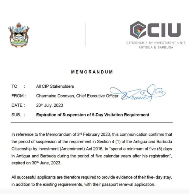 Antiguan CBI program