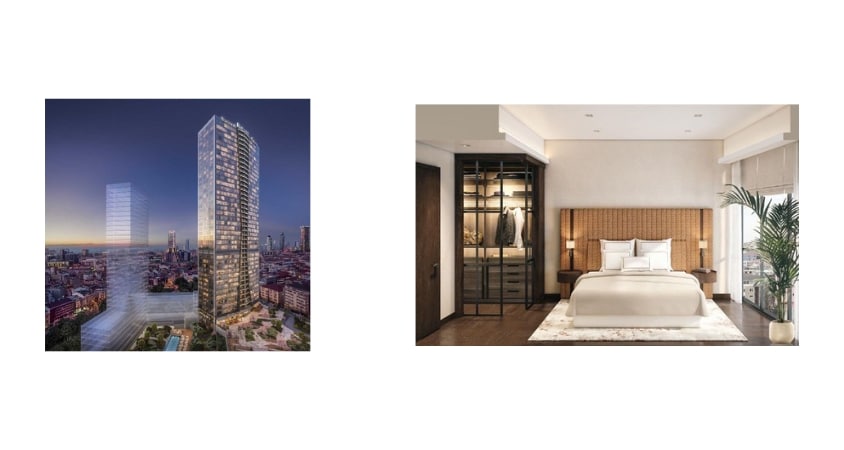 Apartments in a high-rise residential complex
