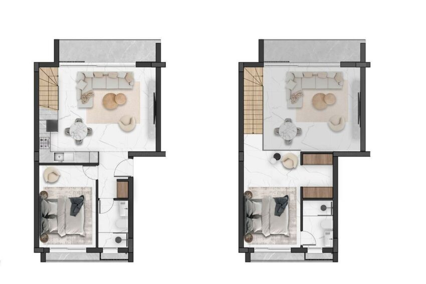 Two-bedroom apartments in Tatlisu: